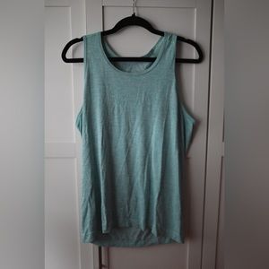 Men’s light heathered green lululemon metal vent tank top.